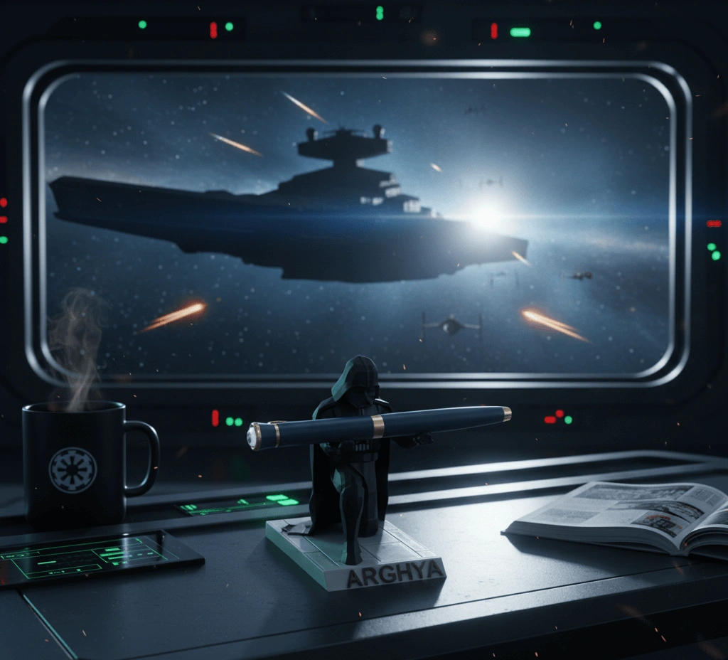 3D Darth Vader Personalized Pen Stand - Image 3