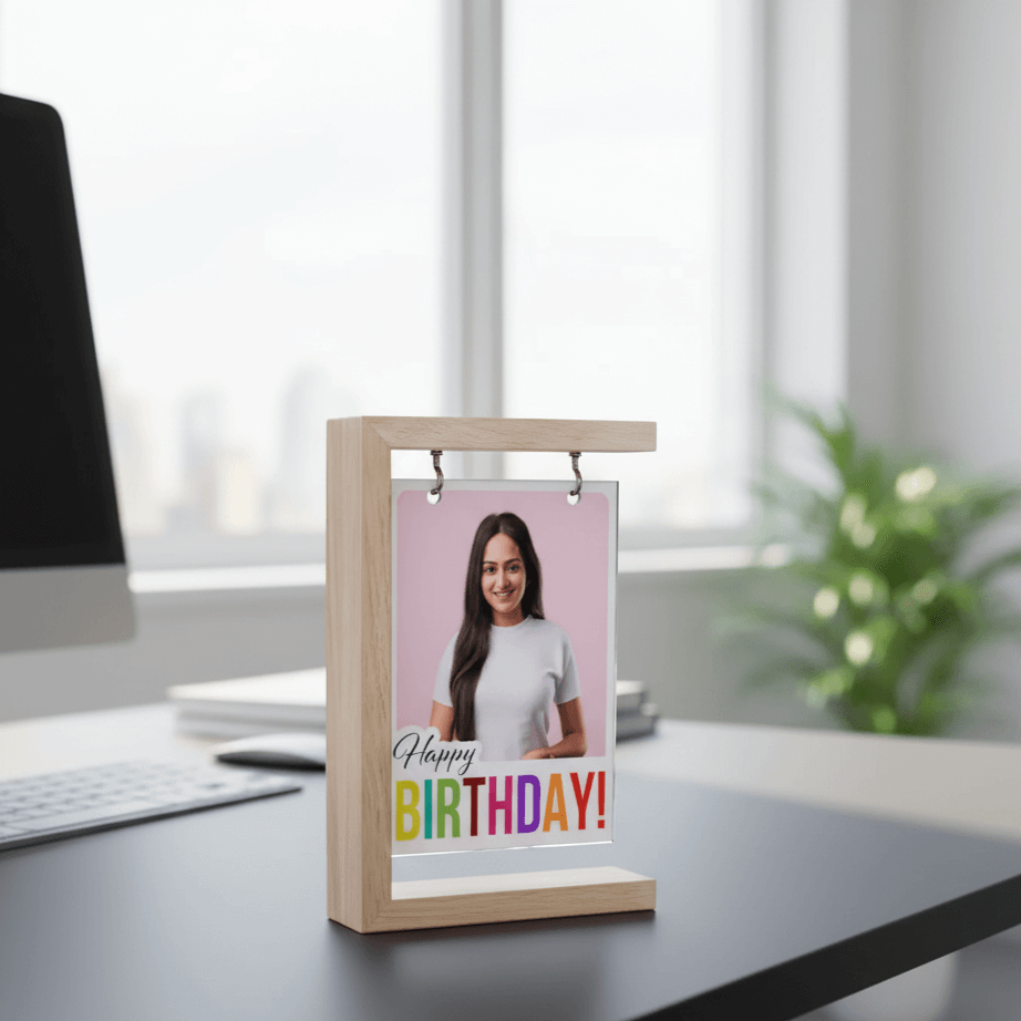 Personalized Wooden Birthday Photo Holder - Image 3
