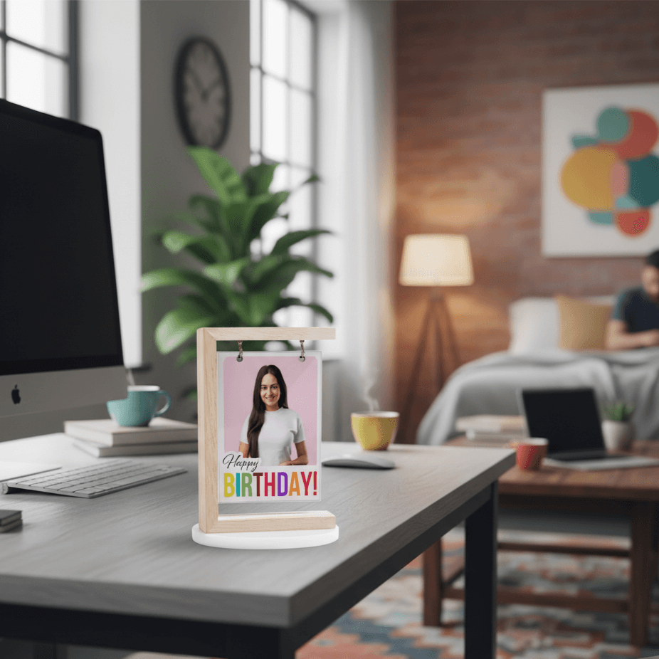 Personalized Wooden Birthday Photo Holder - Image 4