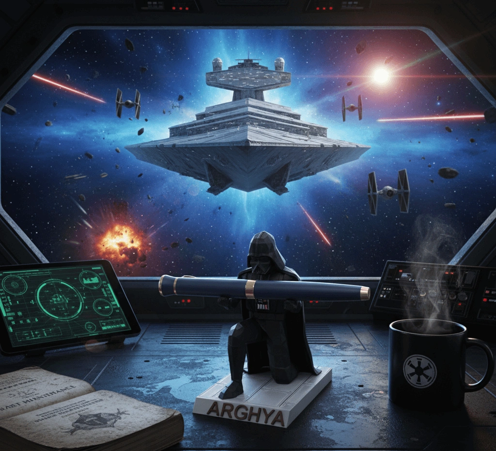 3D Darth Vader Personalized Pen Stand - Image 2