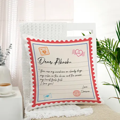 Personalized Letter Of Love Cushion